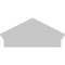 Ekena Millwork Peaked Cap 4 Spoke Architectural PVC Combination Pediment, 26"W x 13-3/8"H x 2-3/4"P (Pitch 6/12) PEDPC026X135PKC04 - alternate 4